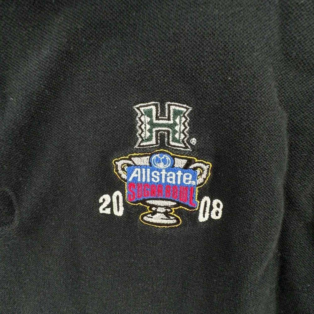 Vintage University Of‎ Hawaii Polo Shirt Mens Large All State Sugar Bowl 2008